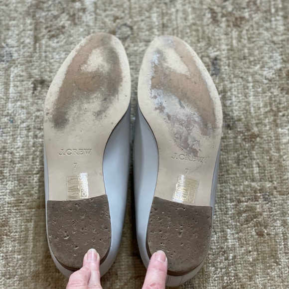 J Crew Collection Academy Women’s Gray Leather Highland Mist Shoes, Size 7 - Picture 10 of 15